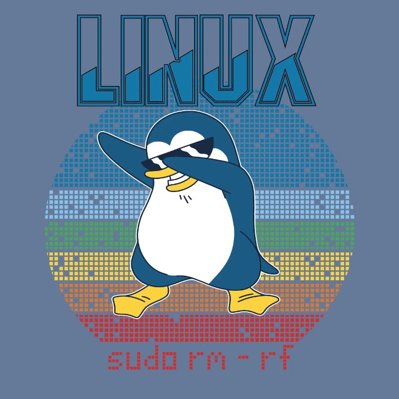 Linux Sudo Root Geek Admin Penguin Nerd Programmer