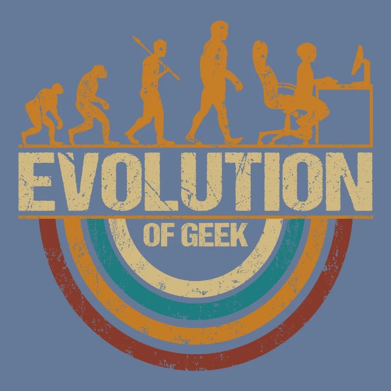 Computer Nerd Programmierer Evolution witzige