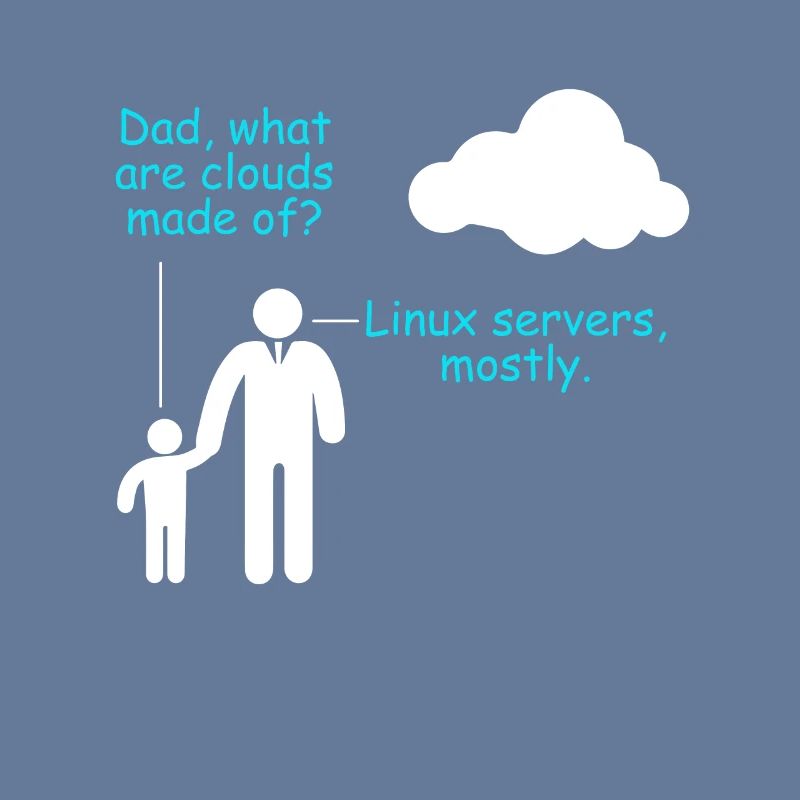 Coder Software Entwickler Witz Cloud Linux Server