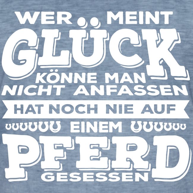 Vorschau: Glück Pferd - Männer Vintage T-Shirt
