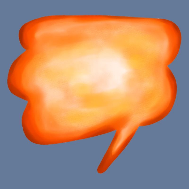 Bulle orange de discours d’aquarelle