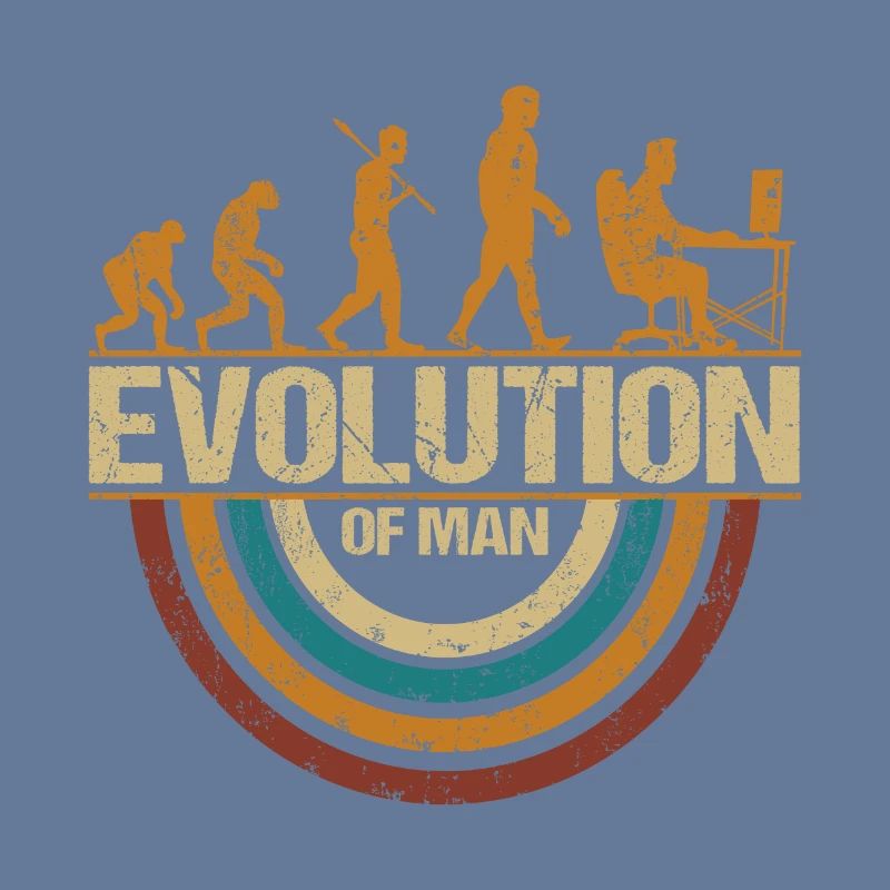 Programmer Computer Freak Evolution Retro