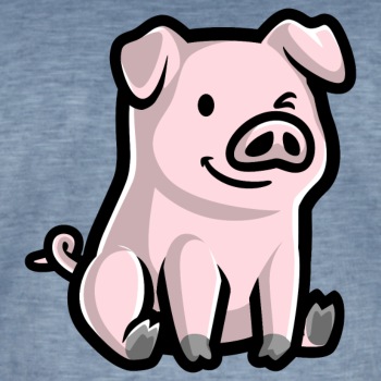 Liten gris - Vintage T-skjorte for menn