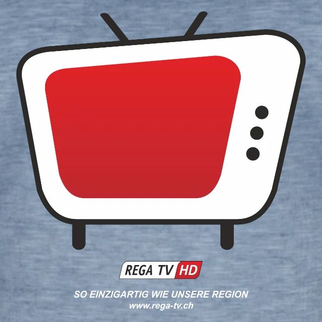 REGA-TV: Bildschirm, Schrift Weiss