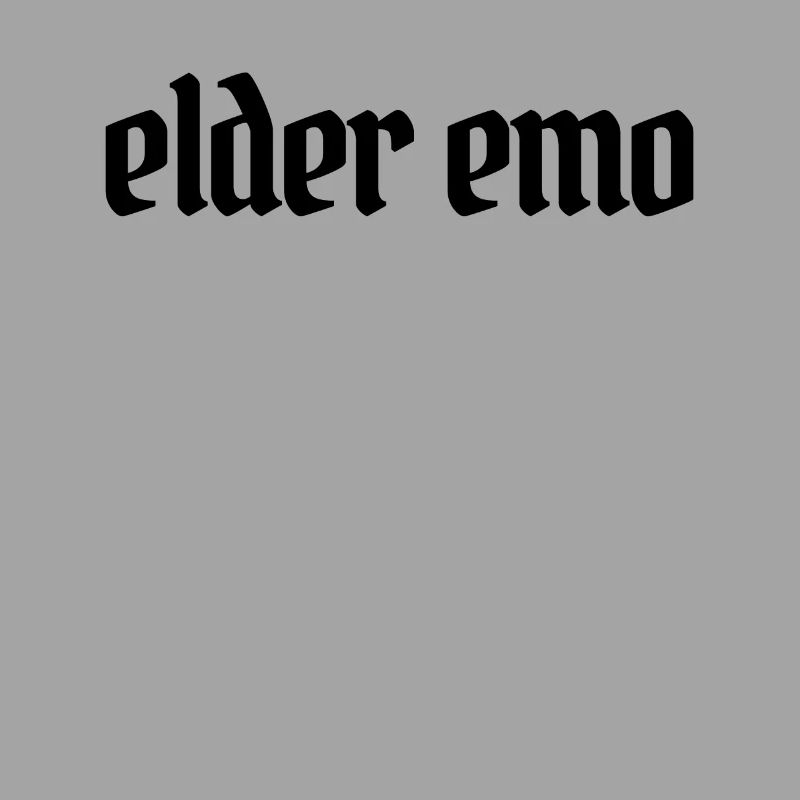 Elder Emo Minimalist Goth Elder Emo