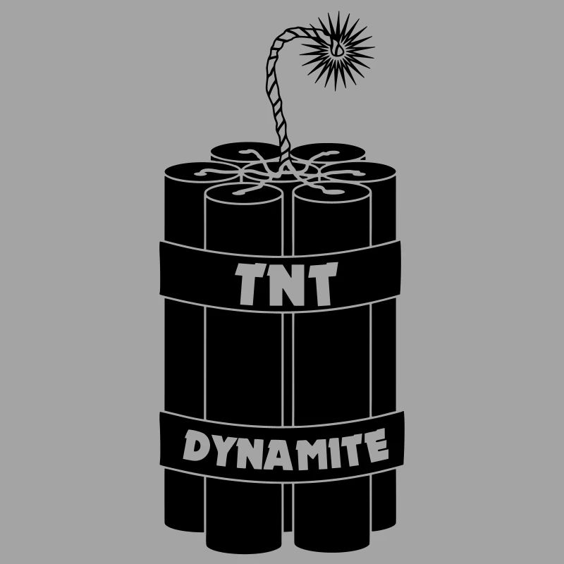 Sept bâtons de dynamite brûlants