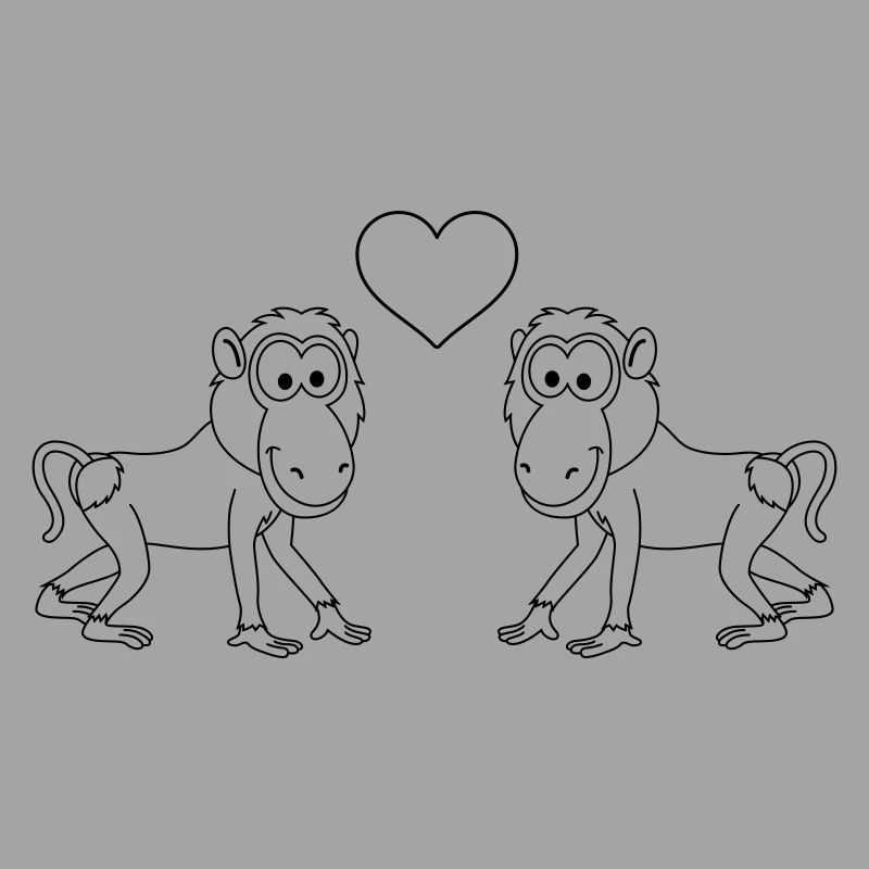 Monkey monkey comic couple love