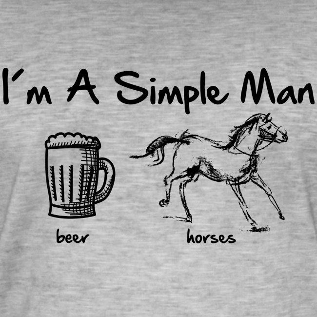 Vorschau: simple man pferd - Männer Vintage T-Shirt