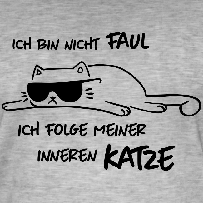 Vorschau: Faul inneren Katze - Männer Vintage T-Shirt
