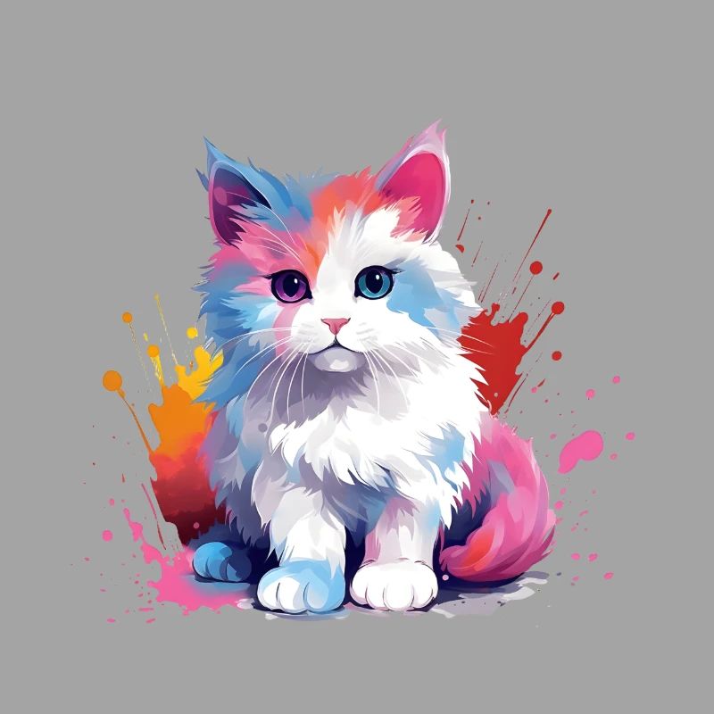 Splash Cat Kitty Design Idée présente