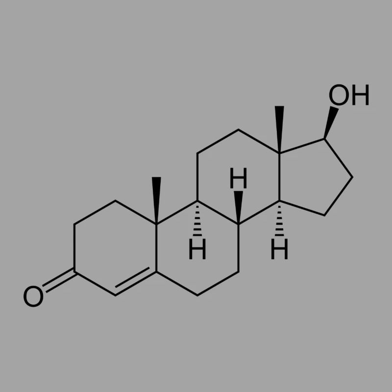 La testostérone - formule structurale chimique