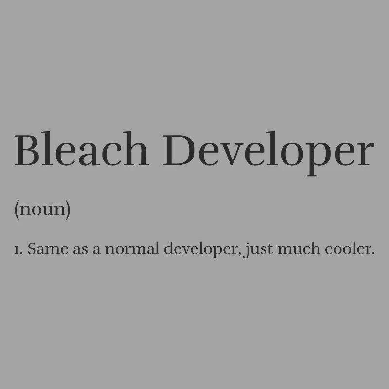 Cooler Bleach Developer