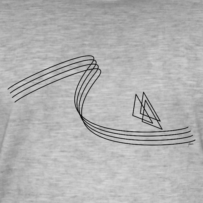 Windsurfing in the Wave - Lines (black)