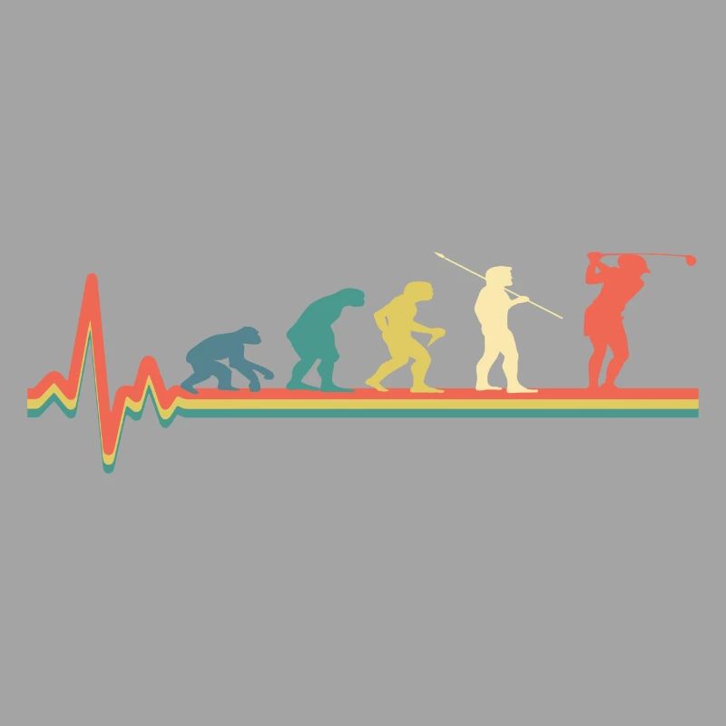 Golf Golfer Evolution Rétro