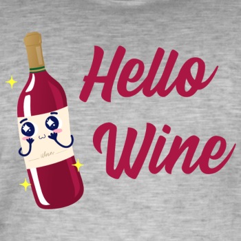 Hello wine - Vintage T-shirt for men