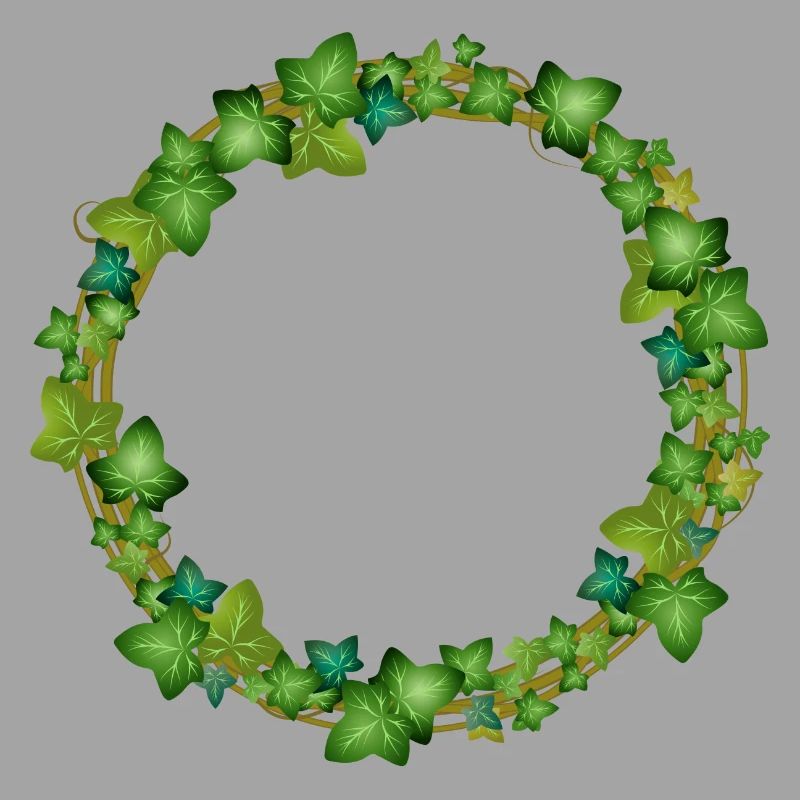 dekorativer Efeu Kranz oder Efeu Rahmen