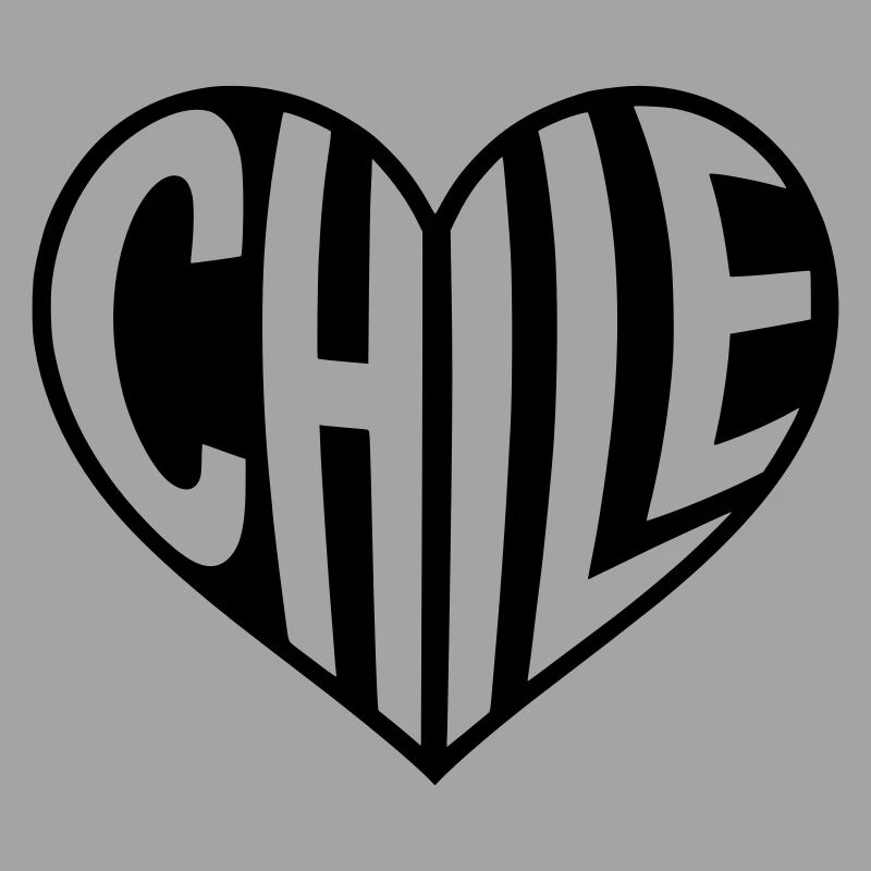 Chile Herz Typografie 