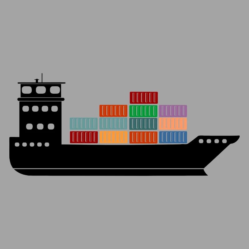 Seecontainerschiff oder Boot mit Containern