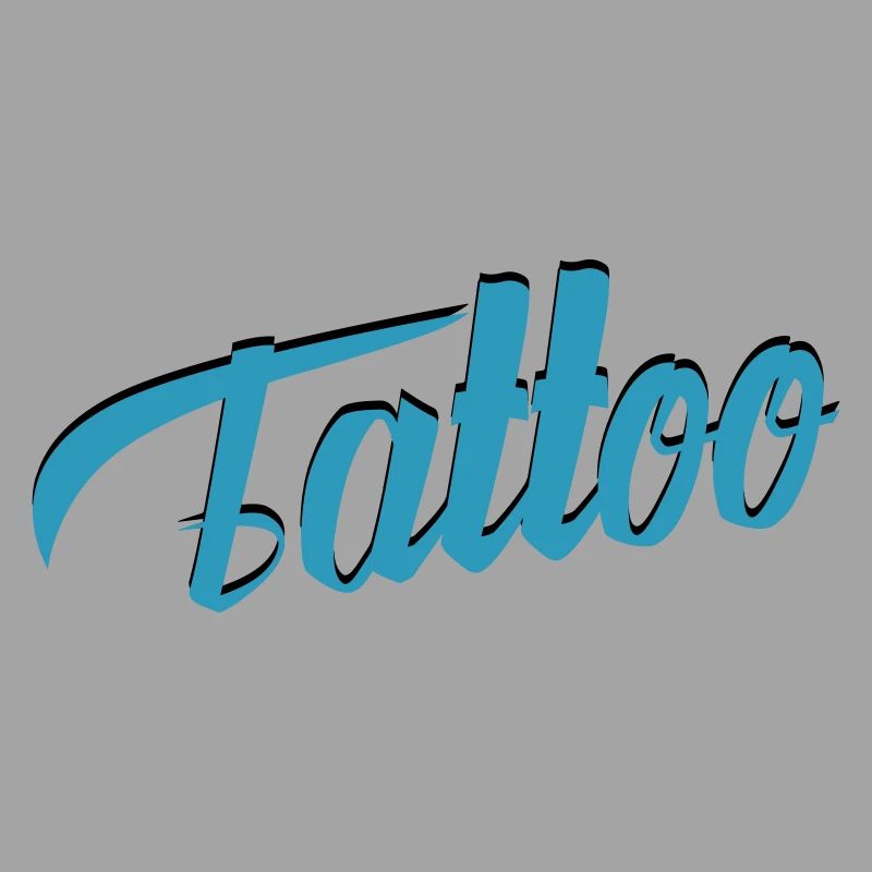 Tattoo Script in Teal