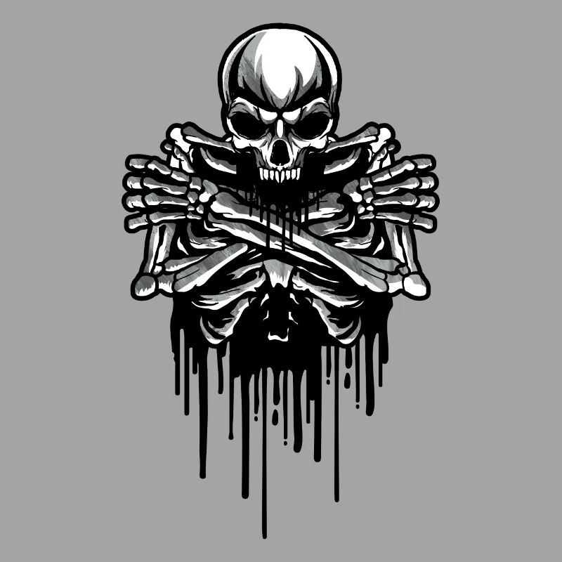 Finnish Goth Aesthetic Gothic Skeleton Drip Goth