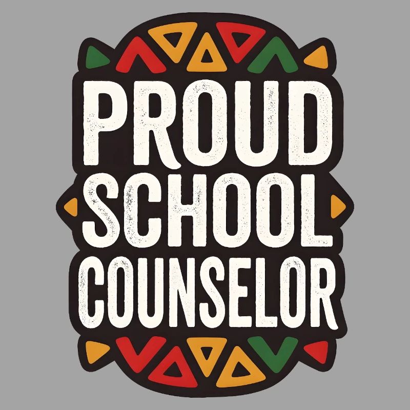 School Counselor Pride Geometric Pattern