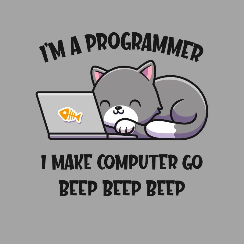 Computer Katze Programmierer lustiges Informatiker