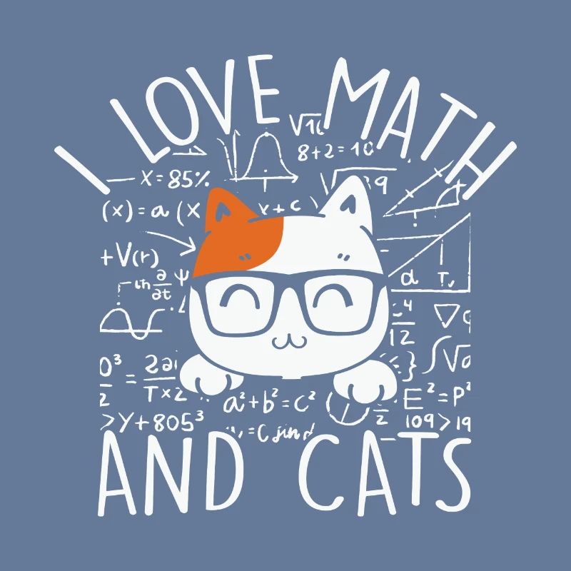 Math Citation Math Kitty Chat J’aime Math et chats