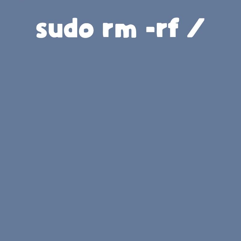 Programmierer Linux sudo rm -rf