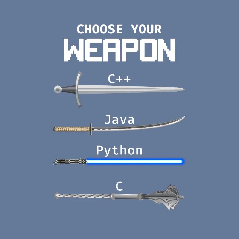 Choisissez votre programmeur Java Python Weapon C