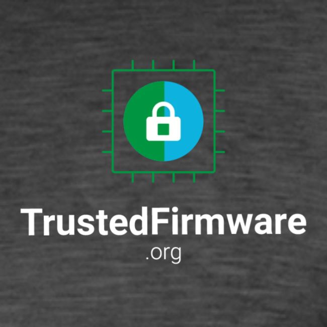 TrustedFirmware Logo vertical white