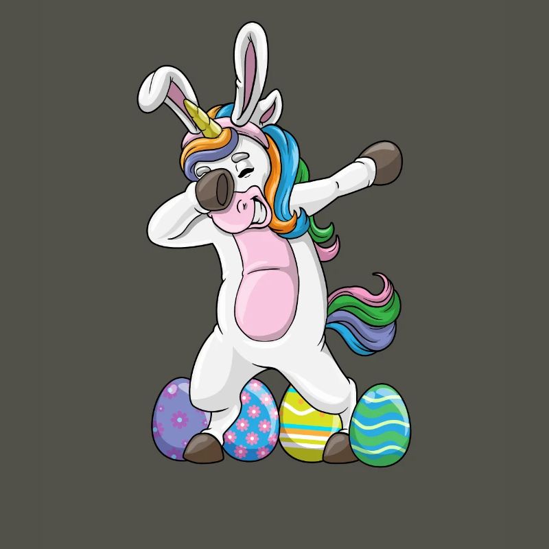 Dabbing Unicorn Easter Rabbit Dab Dance Easter Egg