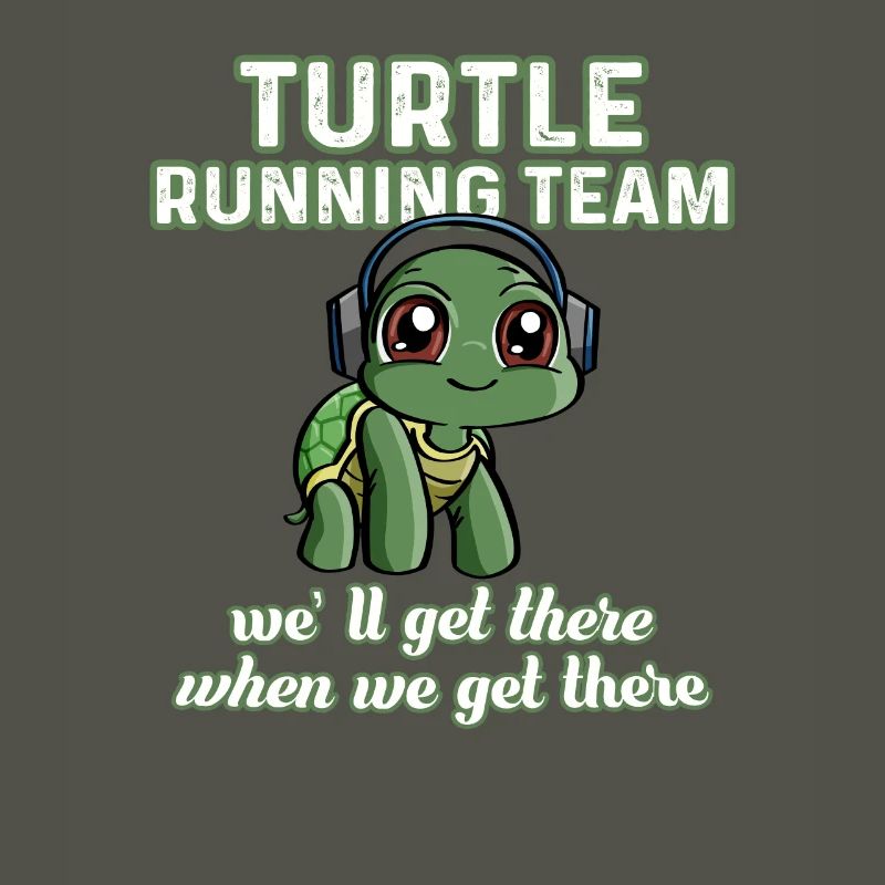 Cadeau de coureur de jogging avec l'équipe de course du groupe de tortues