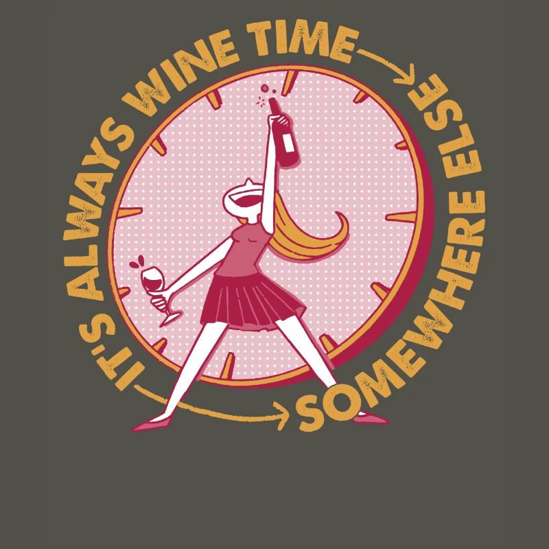 It's Always Wine Time Somewhere Else - Funny