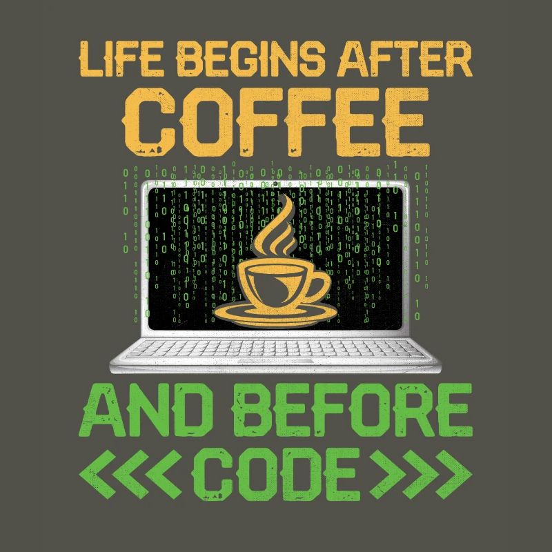 Kaffee-Codierung Programmierer Programmierer Entwickler Nerd Coff