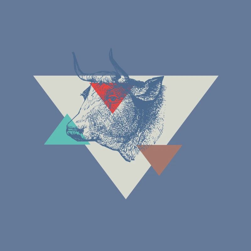 Conception de triangle de vache
