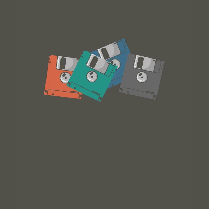 bunte Disketten Retrospeichermodul Datenträger