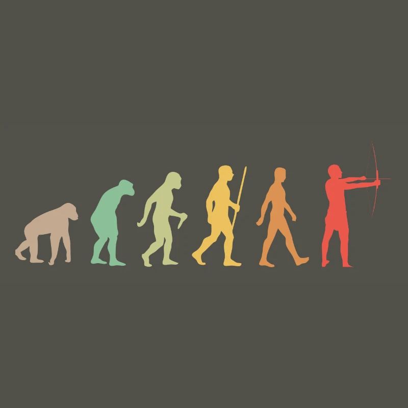 Bogenschießen Evolution Geschenk Bogenschütze