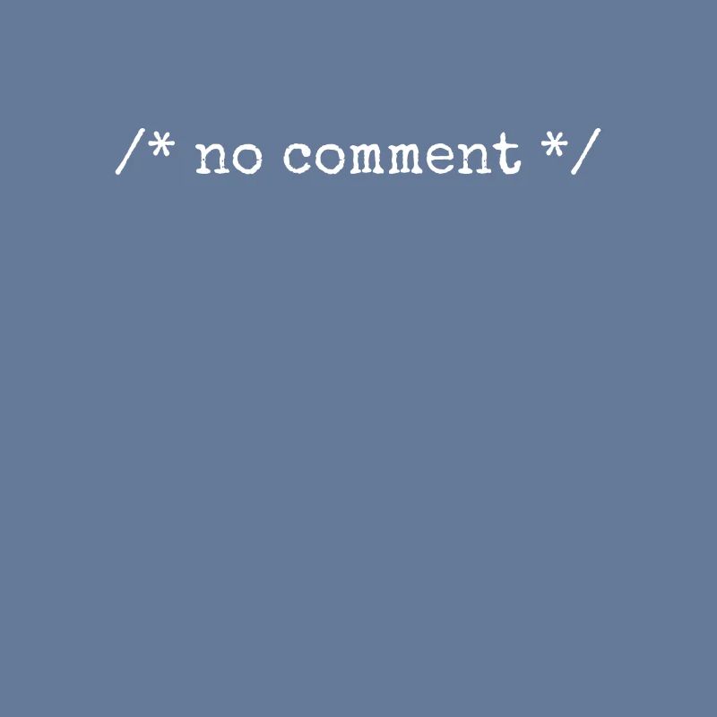 No Comment Developer Software Developer Coder