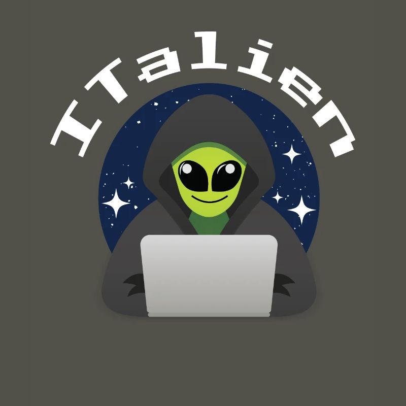 ITalien Alien Informatiker Hacker Coder