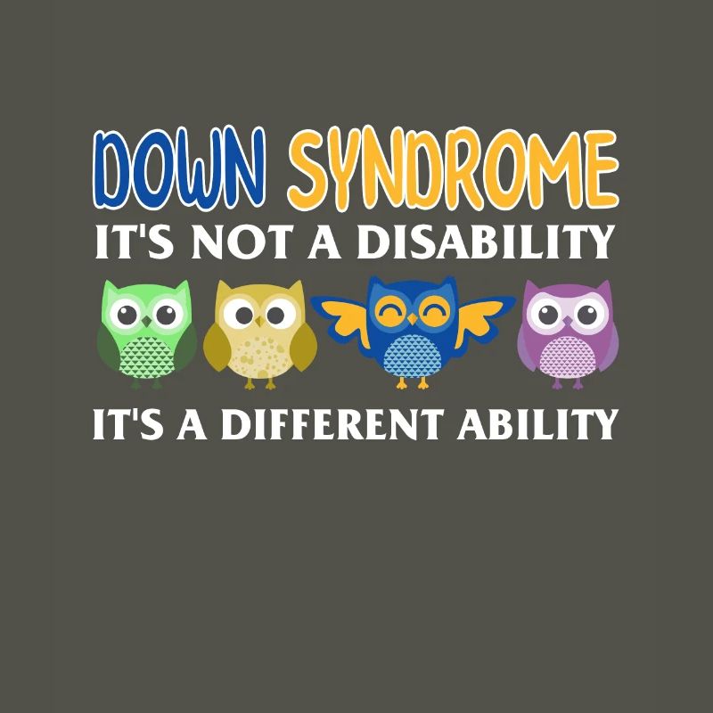 Down-Syndrom-Bewusstsein Einzigartige süße Eule anders
