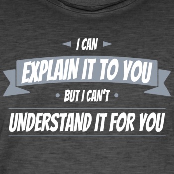 I can explain it to you but I can't understand ... - Vintage T-shirt for men