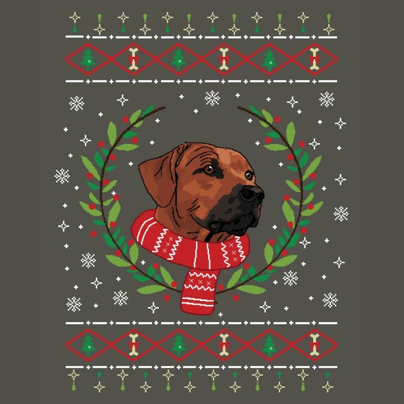 Rhodesian Ridgeback hässlicher Weihnachtspullover