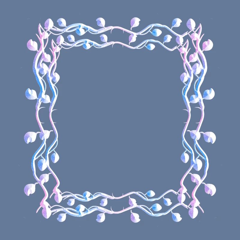 Leaves Square Shape Square Frame