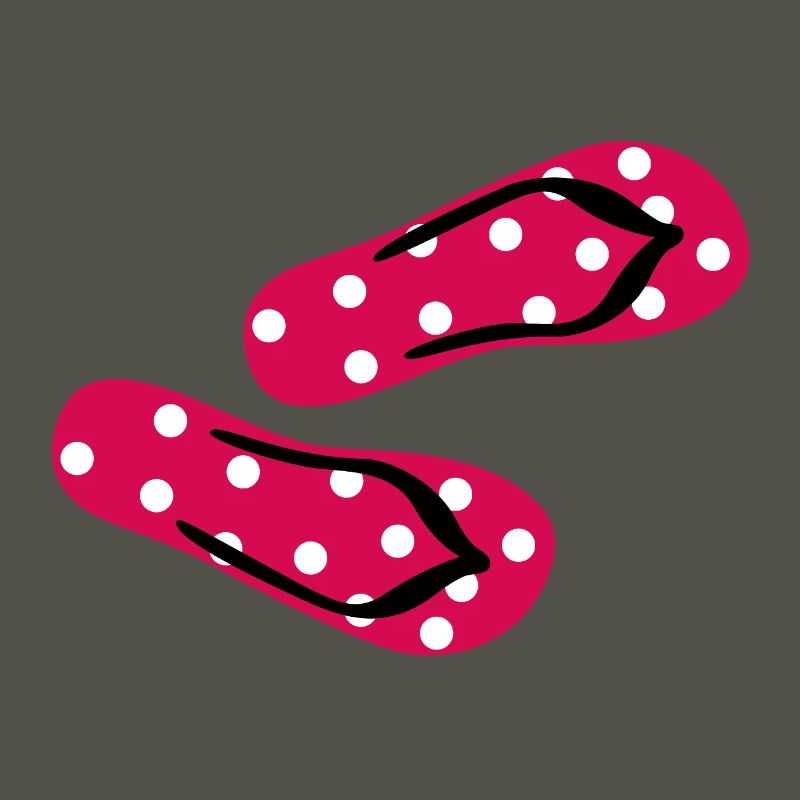 Slippers Toadstool Flip Flops Points Dots Summer