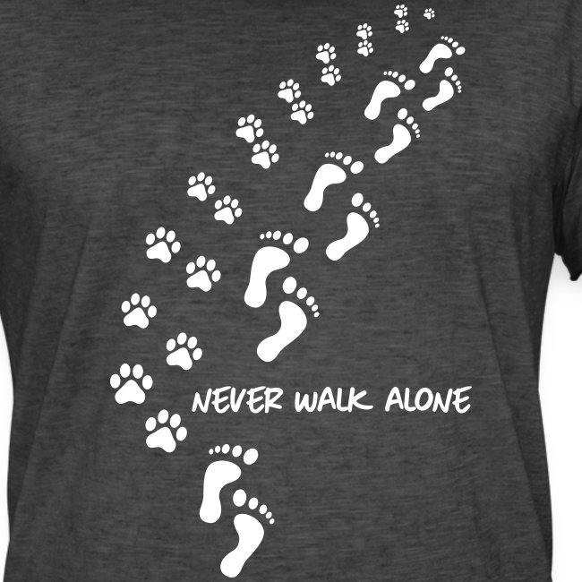 never walk alone dog - Männer Vintage T-Shirt
