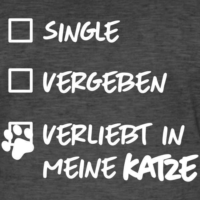 single verliebt katze - Männer Vintage T-Shirt