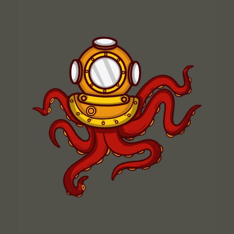 Deep Sea Octopus Deep Sea Diver oder Lehrer Gesche