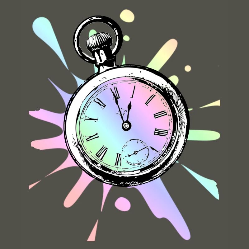 Uhr - farbenfroh / Geschenkidee