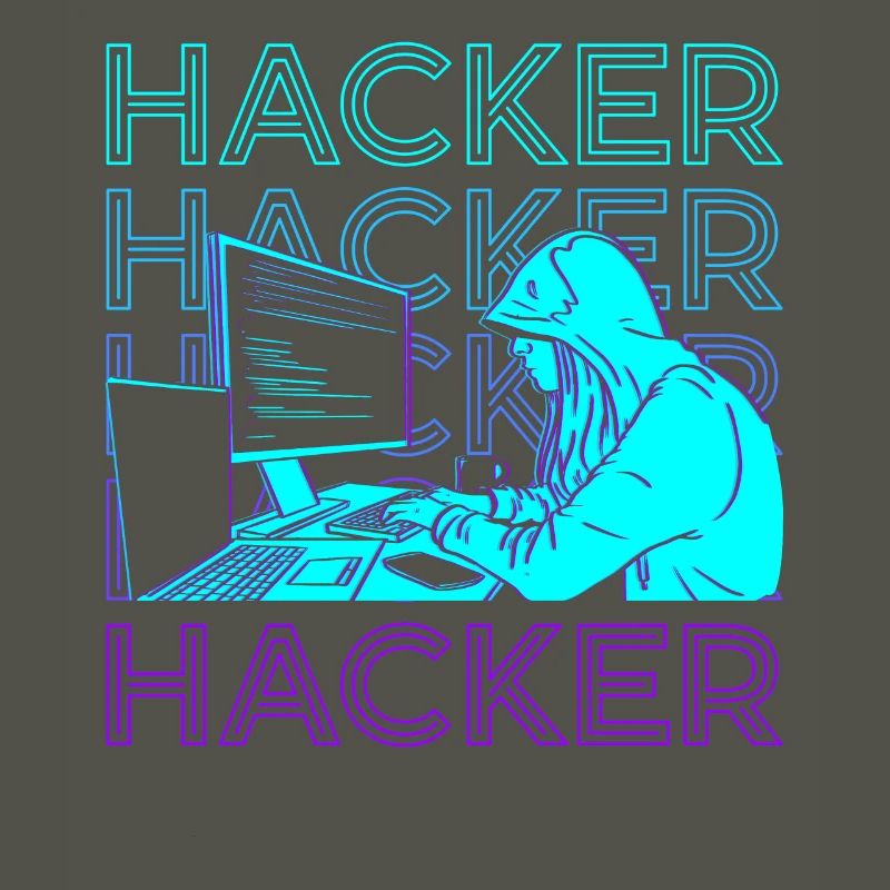 Hacker Hacking Hack Coding Programming Retro