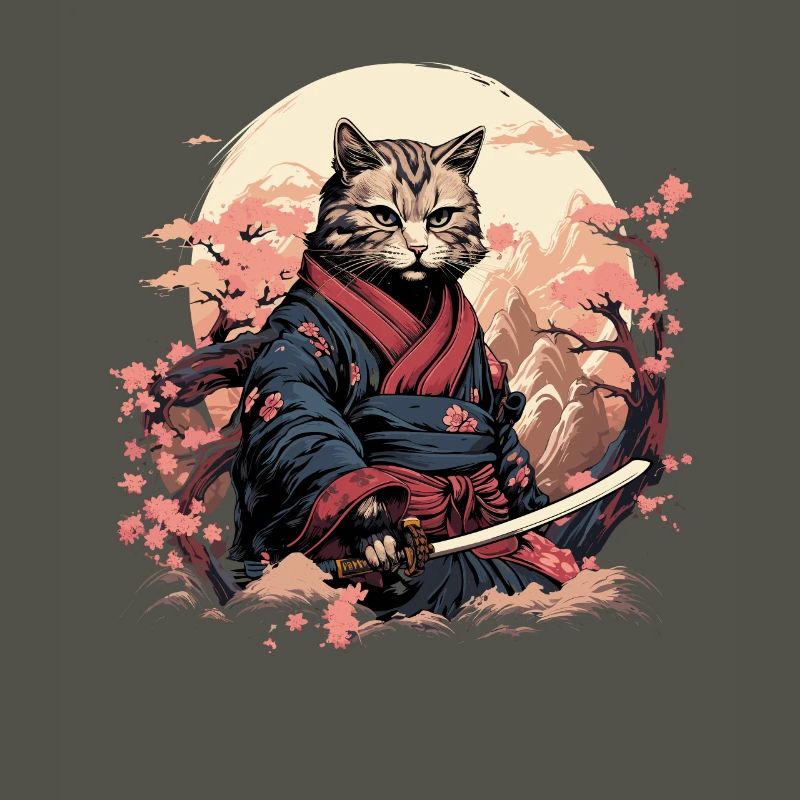 Ninja Cat Samurai Artwork